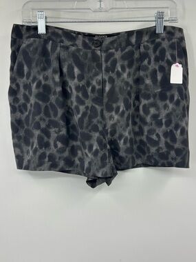 All Saints Leopard Follies Animal Print 100% SILK Shorts Size 6